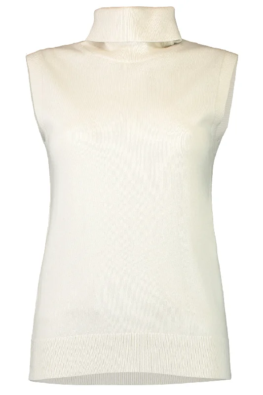 Sleeveless Turtleneck - Optic White