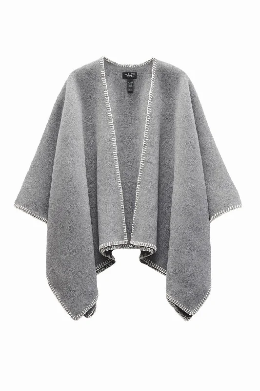 Ingrid Poncho - Mid Grey