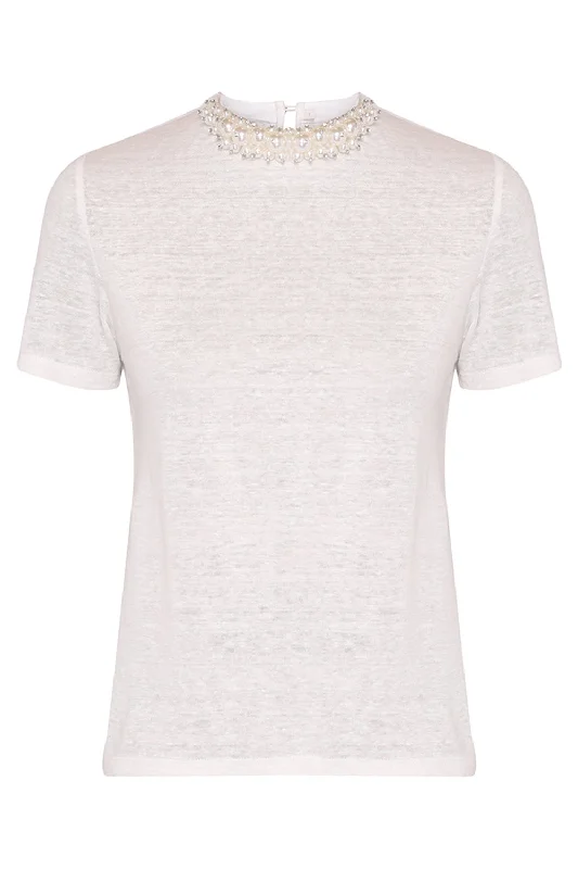 Crush Embellished Tee - Ivory