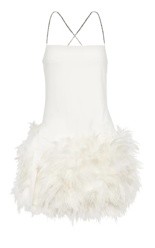 Fujiko Feather Trimmed Minidress