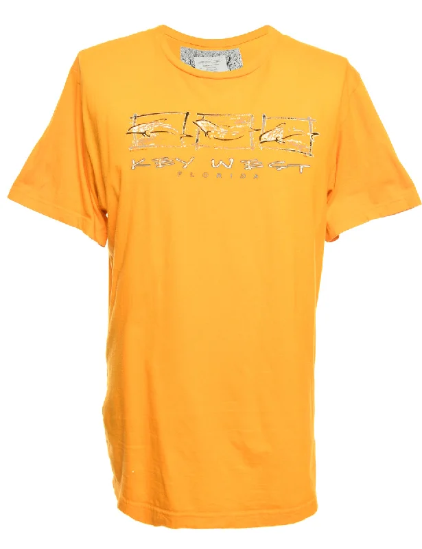 Yellow Printed T-shirt - L