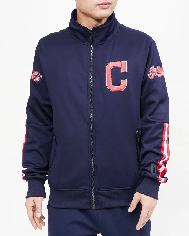 MLB CLEVELAND GUARDIANS CLASSIC MEN'S TRACK JACKET (MIDNIGHT NAVY)