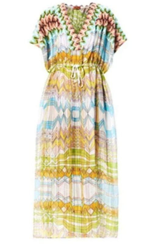 Knitwear Stampa Geometric Print Kaftan