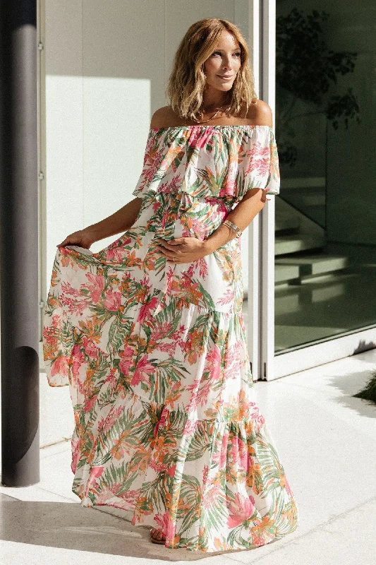 Lahaina Off Shoulder Maxi Dress | Multi