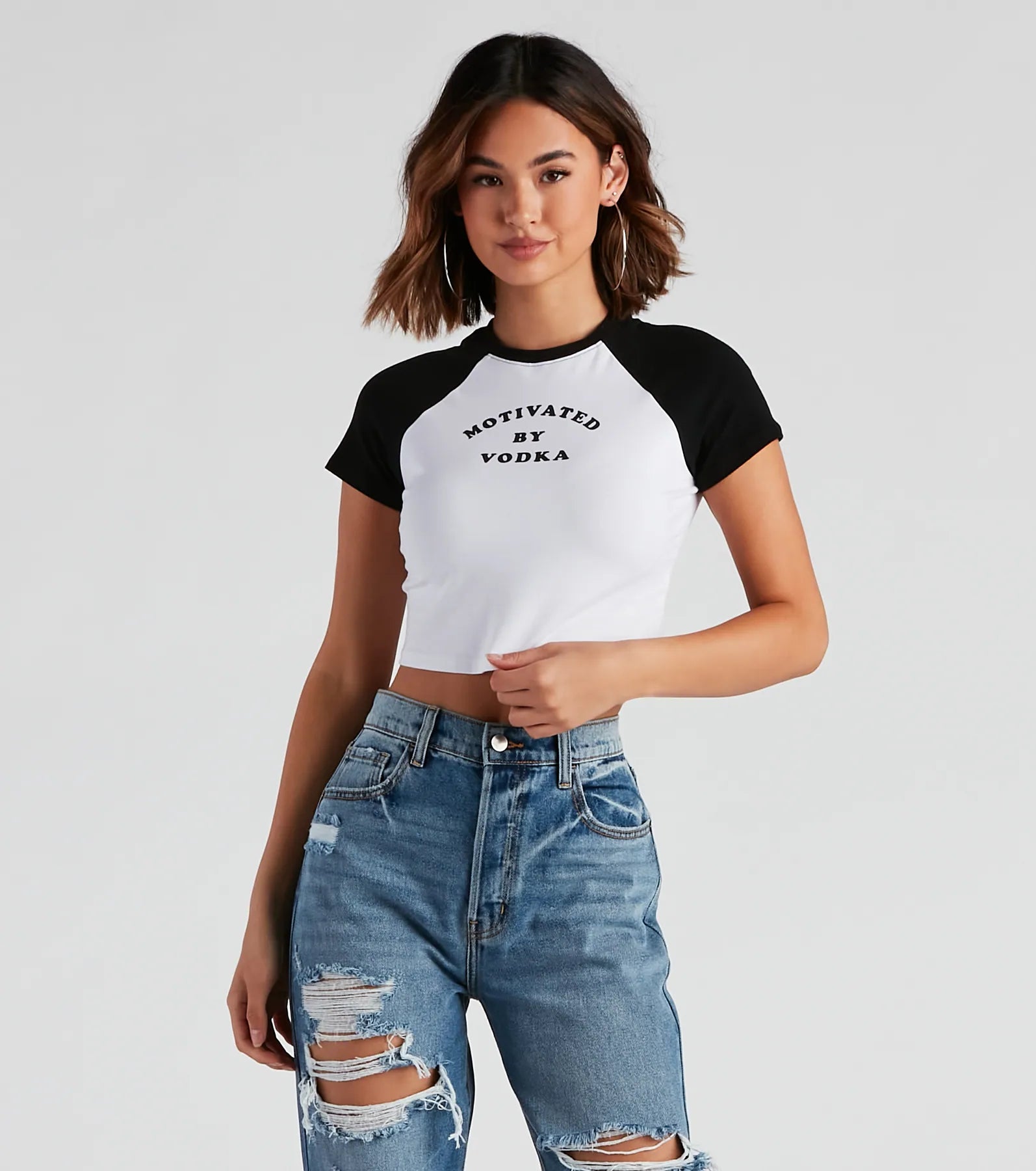 Motivated By Vodka Raglan Tee