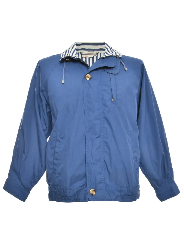 Zip Front Navy Jacket - M