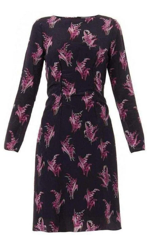 Floral Print Silk Dress